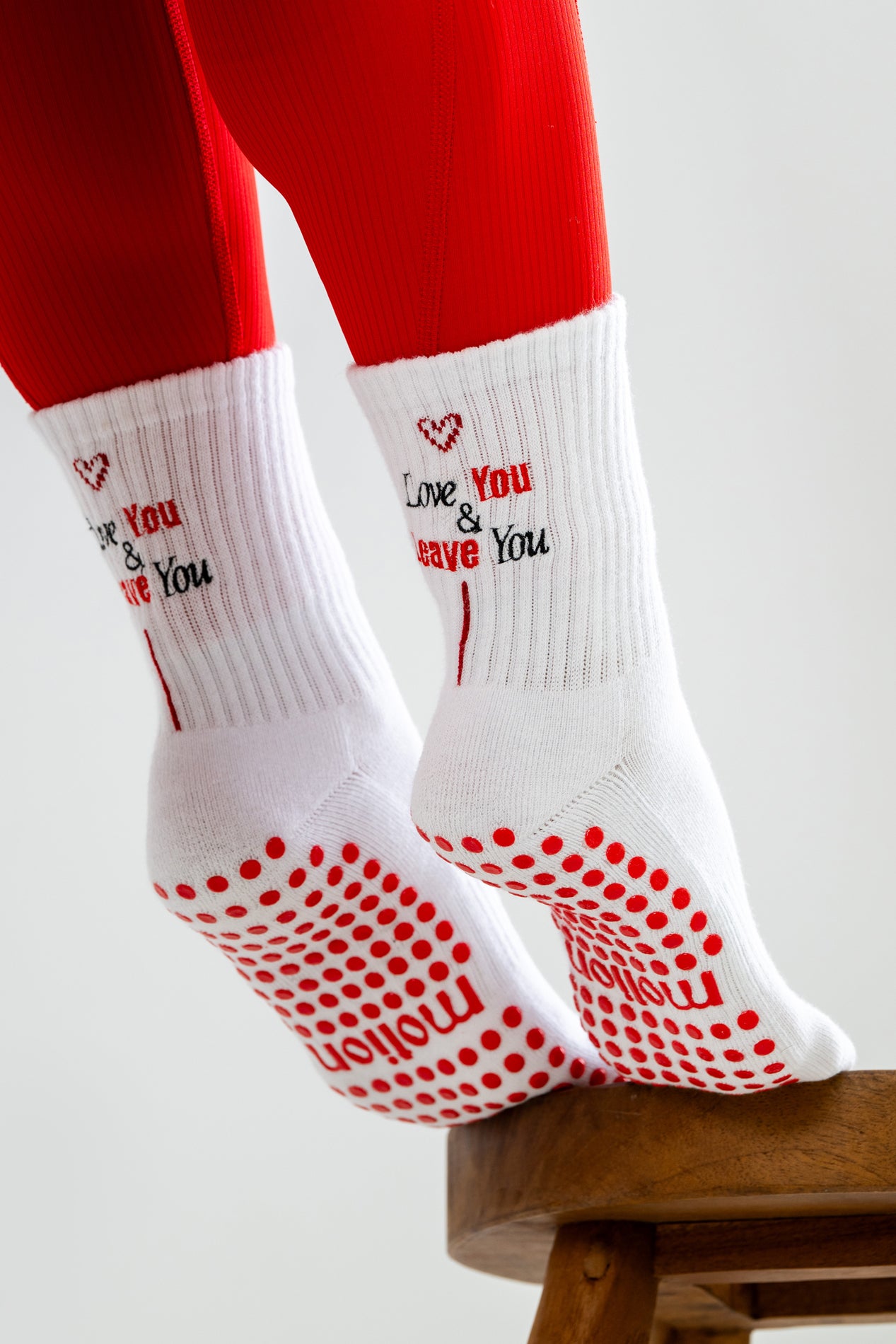 "Love You & Leave You" Grip Socks